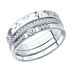 Кольцо SOKOLOV - Серебро 925, Фианит (арт. 94010696)