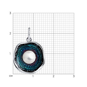 Подвеска Diamant - Серебро 925, Жемчуг культивированный, Эмаль (арт. 95-330-01778-1)