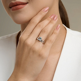 Кольцо SOKOLOV - Серебро 925, Топаз (арт. 92014721)