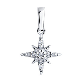 Подвеска SOKOLOV - Серебро 925, Фианит (арт. 94033039)