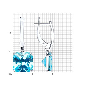 Серьги SOKOLOV - Серебро 925, Фианит (арт. 94026755)