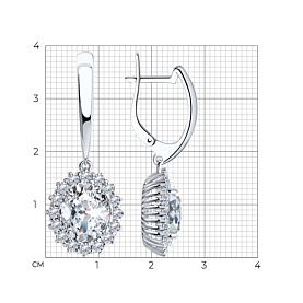Серьги Diamant - Серебро 925, Фианит (арт. 94-121-00646-1)
