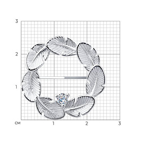 Брошь SOKOLOV - Серебро 925, Фианит (арт. 94040182)