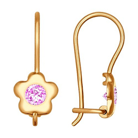 Серьги SOKOLOV - Золото 585, Фианит (арт. 027226)