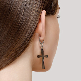 Серьги SOKOLOV - Серебро 925, Керамика, Фианит (арт. 94023954)