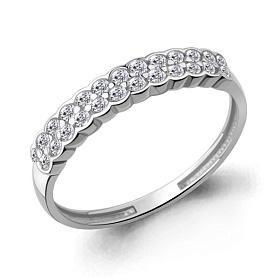 Кольцо Аквамарин - Серебро 925, Фианит (арт. 600722А.5)