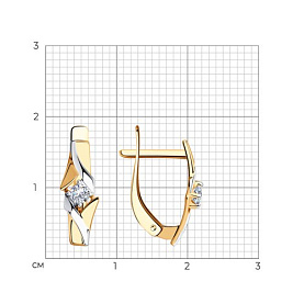 Серьги SOKOLOV - Золото 585, Фианит (арт. 027311)