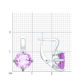 Серьги SOKOLOV - Серебро 925, Аметист (арт. 92022037)