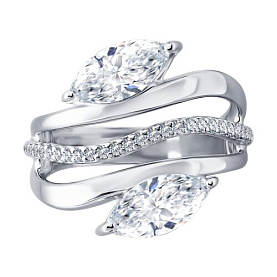 Кольцо SOKOLOV - Серебро 925, Фианит (арт. 94015036)