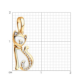 Подвеска Diamant - Серебро 925, Фианит, Эмаль (арт. 93-130-02260-2)