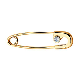 Булавка SOKOLOV - Золото 585, Фианит (арт. 040084)