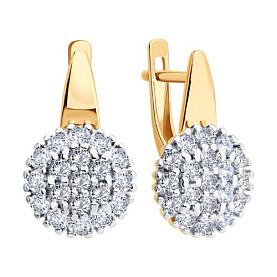 Серьги SOKOLOV - Серебро 925, Фианит (арт. 93022457)