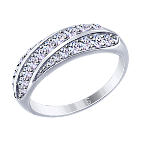 Кольцо SOKOLOV - Серебро 925, Фианит (арт. 94012648)