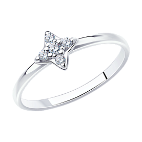 Кольцо SOKOLOV - Серебро 925, Фианит (арт. 94012668)