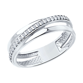 Кольцо SOKOLOV - Серебро 925, Фианит (арт. 94013717)