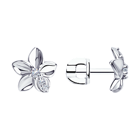 Серьги Diamant - Серебро 925, Фианит (арт. 94-122-01636-1)