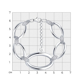 Браслет SOKOLOV - Серебро 925, Фианит (арт. 94051506)