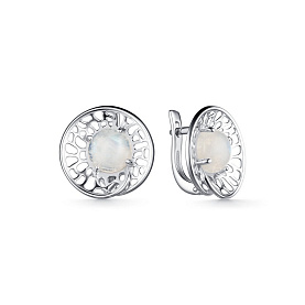 Серьги Дар - Серебро 925, Лунный камень (арт. С-5113рк436)