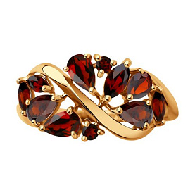 Кольцо SOKOLOV - Золото 375, Гранат (арт. 37714842)