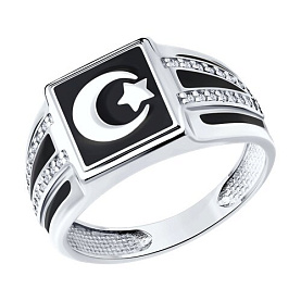 Кольцо SOKOLOV - Серебро 925, Фианит, Эмаль (арт. 94013788)