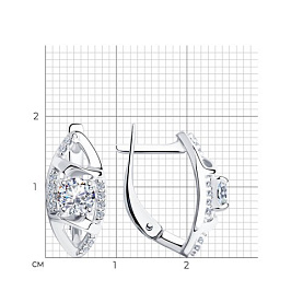 Серьги Diamant - Серебро 925, Фианит (арт. 94-120-00733-1)