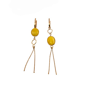 Серьги Янтарная волна - Серебро 925, Янтарь (арт. 921003Аб)