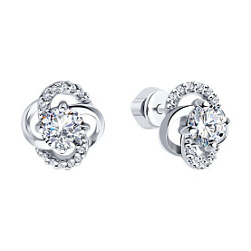 Серьги SOKOLOV - Серебро 925, Фианит (арт. 94026054)