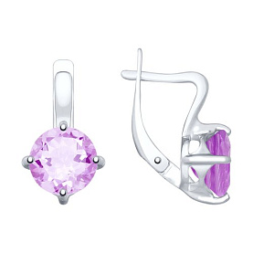 Серьги SOKOLOV - Серебро 925, Аметист (арт. 92022037)