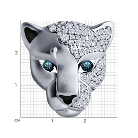 Брошь Diamant - Серебро 925, Фианит, Эмаль (арт. 94-140-02078-1)