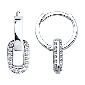 Серьги SOKOLOV - Серебро 925, Фианит (арт. 94026813)