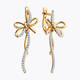 Серьги SOKOLOV - Золото 585, Фианит (арт. 0200927)