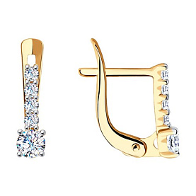 Серьги SOKOLOV - Золото 375, Фианит (арт. 027500-4)