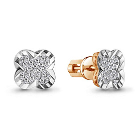 Серьги Аквамарин - Золото 375, Фианит (арт. 41651А.8)