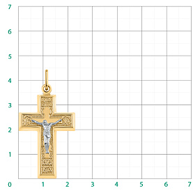 Крест Атолл - Золото 585 (арт. 3232)
