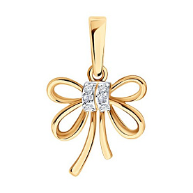 Подвеска SOKOLOV - Золото 585, Фианит (арт. 036870)