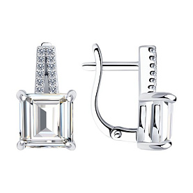 Серьги SOKOLOV - Серебро 925, Фианит (арт. 94026232-91)