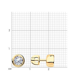 Серьги SOKOLOV - Серебро 925, Фианит (арт. 93021215)