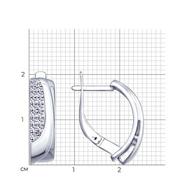 Серьги SOKOLOV - Серебро 925, Фианит (арт. 94022952)