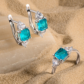 Кольцо Talant - Серебро 925, Горный хрусталь, Фианит (арт. 20-72-0П01-15367)