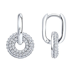 Серьги SOKOLOV - Серебро 925, Фианит (арт. 94027772)