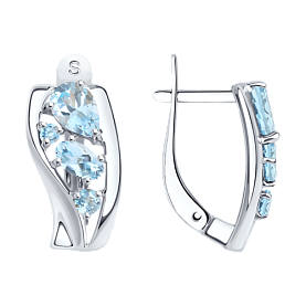 Серьги SOKOLOV - Серебро 925, Топаз (арт. 92021807)