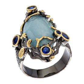 Кольцо Мастер Клио - Серебро 925, Синтетическая шпинель, Фианит (арт. 36К153030)