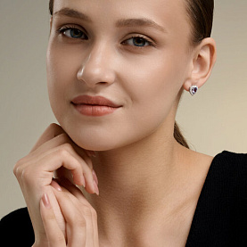 Серьги SOKOLOV - Серебро 925, Фианит (арт. 94027366)