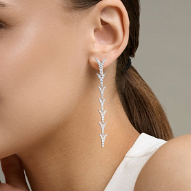 Серьги SOKOLOV - Серебро 925, Фианит (арт. 94027379)