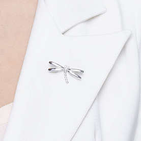 Брошь SOKOLOV - Серебро 925, Фианит (арт. 94040049)