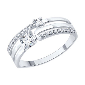 Кольцо SOKOLOV - Серебро 925, Фианит (арт. 94014652)