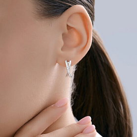 Серьги Diamant - Серебро 925, Фианит (арт. 94-120-00029-1)