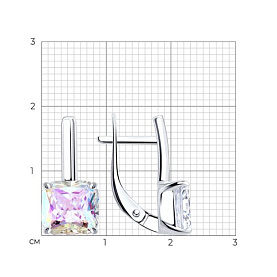 Серьги Diamant - Серебро 925, Фианит (арт. 94-120-01751-1)