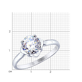 Кольцо SOKOLOV - Серебро 925, Swarovski (арт. 89010115)