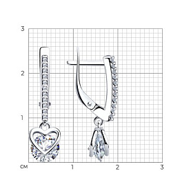 Серьги SOKOLOV - Серебро 925, Фианит (арт. 94025819)